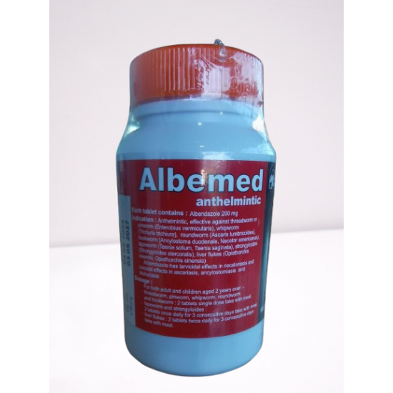 ALBENDAZOLE 200 MG 100 TABLETS 